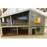 OPEN FRONTED DOLLS HOUSE WITH SLOPING ROOF