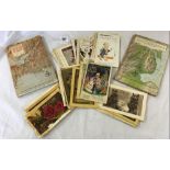 QTY OF VINTAGE BIRTHDAY CARDS & 2 BOOKLETS ON THE WEST COUNTRY & EAST MIDLANDS