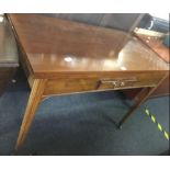 MAHOGANY SIDE TABLE WITH DRAWER