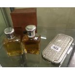 ROLLS RAZOR & LEATHER CASE WITH 2 PERFUME BOTTLES