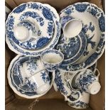 2 CARTONS OF BLUE & WHITE CHINA BY RIDGEWAY WINDSOR & MASONS