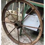 VINTAGE CAST IRON MACHINERY WHEEL