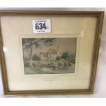 A WATERCOLOUR BY FREDERICK J KNOWLES, CHORLEY OLD HALL, CHESHIRE . SIGNED WITH INITIALS