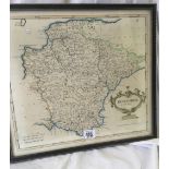 PAIR OF F/G VINTAGE MAPS - ONE OF DEVON & THE OTHER CORNWALL