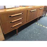 RETRO SIDEBOARD WITH 2 CUPBOARDS & 3 DRAWERS (HINGES A/F) 6ft LONG