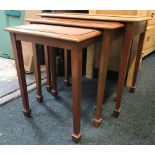 MAHOGANY NEST OF 3 TABLES