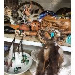 SHELF OF NORTH AMERICAN INDIAN SOUVENIRS