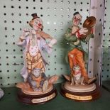 2 CLOWN FIGURES & CHINA PERIOD FIGURES