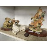 ELEPHANT, FOX, DOG & RABBIT ORNAMENTS - RABBITS A/F