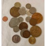 BAG OF FOREIGN COINS