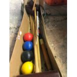 CROQUET SET WITH MALLETS, BALLS ETC - NEW IN BOX