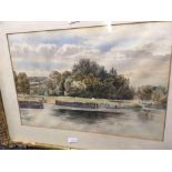 LATE VICTORIAN WATERCOLOUR IN ORIGINAL GILT FRAME 14'' X 18''