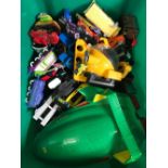 CARTON OF TOY VEHICLES INCL; THUNDERBIRDS