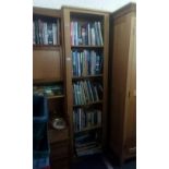TALL NARROW TEAK BOOKCASE WITH 5 SHELVES (6ft 6 H X 22'' W)