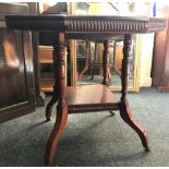 MAHOGANY 2 TIER OCTAGONAL OCCASIONAL TABLE A/F