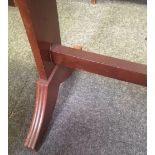 MAHOGANY SOFA TABLE WITH 2 DRAWERS (TOP SCRATCHED)