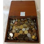 BOX OF FOREIGN COINS