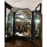 MAHOGANY TRIPLE FRAMED MIRROR