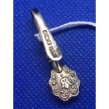 SILVER EMBOSSED NAPKIN CLIP - SHEFFIELD 1913 BY J.DIXON & SON