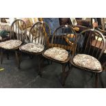 4 ERCOL OLD COLONIAL CHAIRS