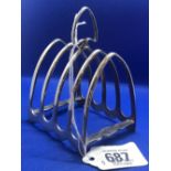 A SILVER 5 BAR TOAST RACK - SHEFFIELD 1936 BY HN