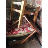 4 STOOLS & 1 SMALL TABLE - ALL FOR RESTORATION