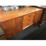 RETRO LEBUS TEAK SIDEBOARD WITH 2 CUPBOARDS & 3 DRAWERS