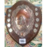 VINTAGE COPPER & SILVER TROPHY SHIELD