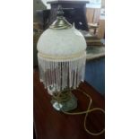 DECORATIVE BRASS TABLE LAMP WITH GLASS DROPLETS