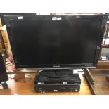 PANASONIC VIERA 32'' FST WITH FREE VIEW BOX, VHS PLAYER ETC - WITH REMOTES & BOOKLETS