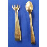 2 SILVER SMALL SUGAR NIPS ONE WITH CLAW NIPS. - LONDON 1926 - SHEFFIELD 1899