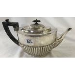 SILVER PLATED TEA POT WITH WOODEN HANDLE