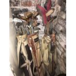 3 BAGS OF VINTAGE GOLF CLUBS