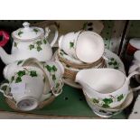 COLCLOUGH PART TEA SERVICE & BOXED LLEWELYN-BOWEN ROYAL WORCESTERSHIRE COFFEE CANISTERS & DENBY CUPS