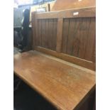 OAK HALL SEAT WITH HINGED SEAT & STORAGE (33'' W)