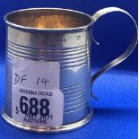 GEORGIAN SILVER CHRISTENING MUG INDISTINCTLY DATE 72g