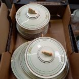 CARTON WITH ART DECO PART DINNER SERVICE BY BURLEIGH