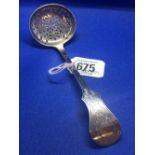 SILVER SIFTER LADLE EXETER QVC 1859 BY T.S UNUSUAL STYLE
