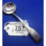 A GEORGE SILVER SALT SPOON - LONDON 1828