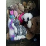 CARTON OF CUDDLY TOYS