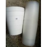 QTY OF WHITE PLASTIC RUBBISH BINS