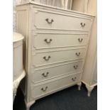 FRENCH STYLE CHEST OF 5 DRAWERS