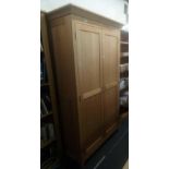 MODERN TEAK HANGING WARDROBE (2MTRS H X 1.5MTRS W X .6 MTRS D)