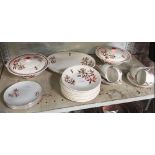 SHELF OF VINTAGE WASHINGTON POTTERY DINNER & TEA WARE