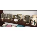 SHELF OF MILITARY THEMED MUGS & GLASSES