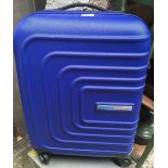 BLUE TOURISTER SUITCASE ON WHEELS