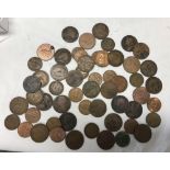 SMALL CARTON OF PENNIES & HALFPENNIES VICTORIAN ONWARDS