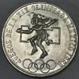 MEXICO SILVER (.720 STANDARD) 25 PESOS 1968