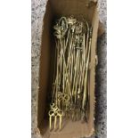 LARGE QTY OF BRASS TOASTING FORKS
