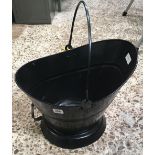 MODERN BLACK HELMET SHAPED COAL BUCKET